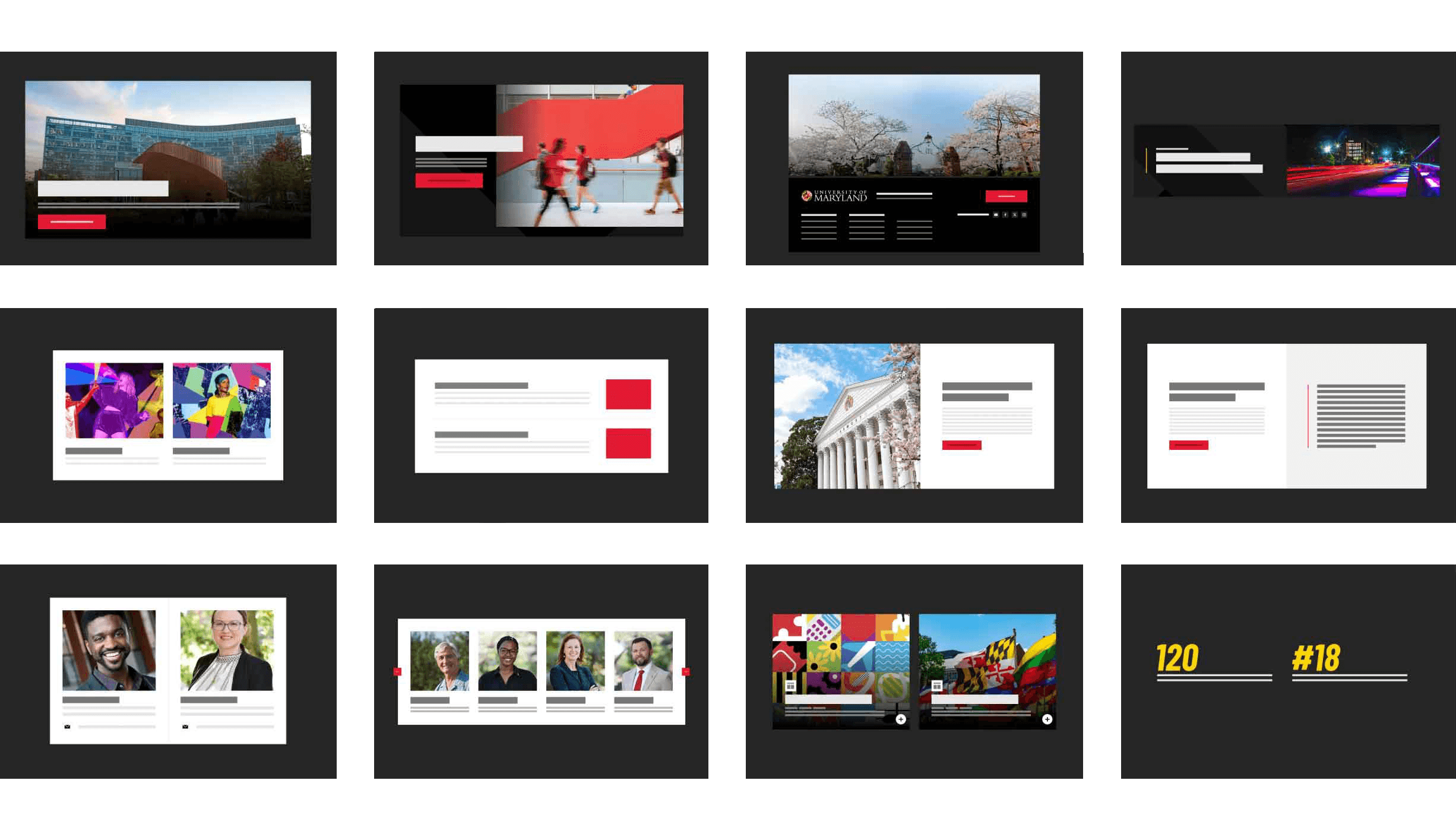 UMD Design System documentation interface showing component library