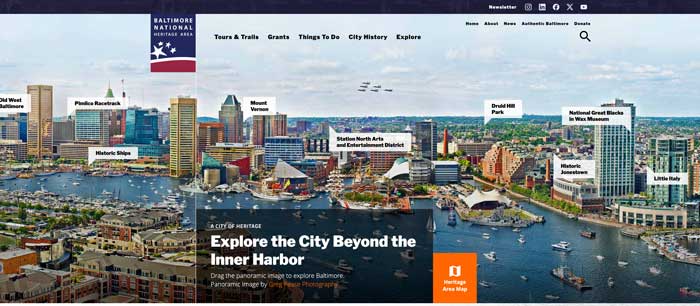 Explore Baltimore site capture